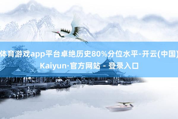 体育游戏app平台卓绝历史80%分位水平-开云(中国)Kaiyun·官方网站 - 登录入口