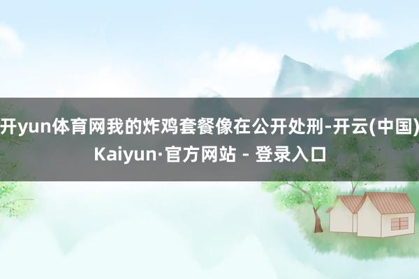 开yun体育网我的炸鸡套餐像在公开处刑-开云(中国)Kaiyun·官方网站 - 登录入口