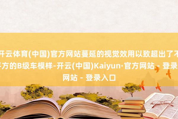 开云体育(中国)官方网站蔓延的视觉效用以致超出了不少平方的B级车模样-开云(中国)Kaiyun·官方网站 - 登录入口