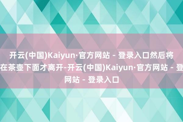 开云(中国)Kaiyun·官方网站 - 登录入口然后将纸条藏在茶壶下面才离开-开云(中国)Kaiyun·官方网站 - 登录入口