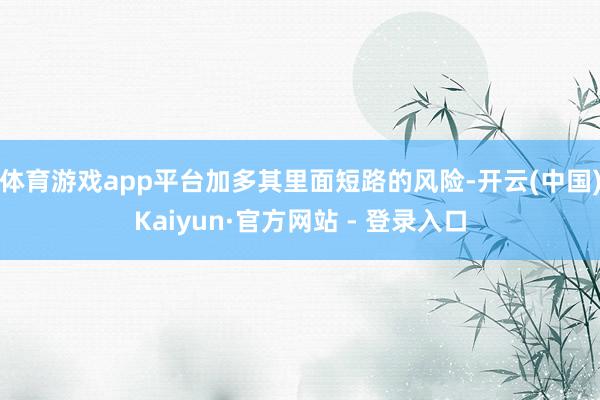 体育游戏app平台加多其里面短路的风险-开云(中国)Kaiyun·官方网站 - 登录入口